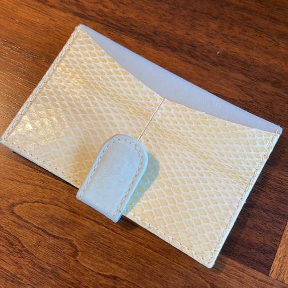 VINTAGE 80S BEAUTIFUL KEY/CARD HOLDER GENUINE SNAKESKIN DUO - Picture 8 of 8